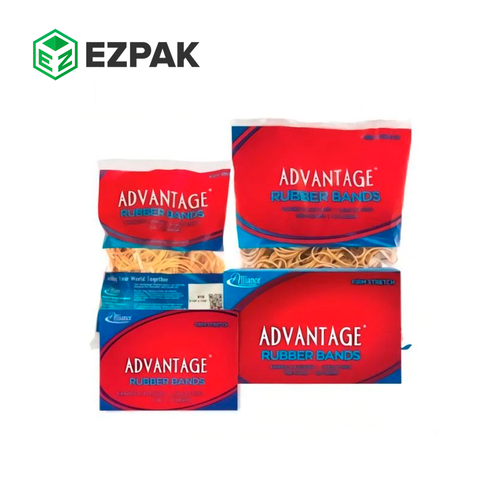 No Parte. 26104. Liga de Goma ALLIANCE Mod. Advantage. Color: natural. Medida: #10 Largo: 1 1/4". Ancho: 1/16". Bolsa 1 lb. (25 pzs. p/caja)