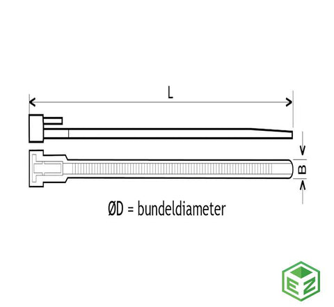 No. Parte. 8MP-50-N-1000 Cinchos Reusables, Marca MicroPartes, Material Nylon, Color Blanco, Largo 8" (203.2 mm), Ancho 0.3" (7.62 mm).