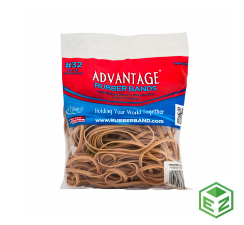 No. Parte. 26089. Liga de Goma Marca Alliance Rubber Modelo Advantage, Color Natural, Medida #8, Largo 7/8", Ancho 1/16", Caja .25 lb por paquete, 40 Cajas por Caja Master