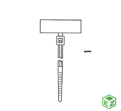 No. Parte. MP-4IDE-18-N-100 Cinchos de Identificación, Marca Micropartes, Material Nylon 6/6, Color Blanco, Largo 4", Resistencia 18", Ancho .10".
