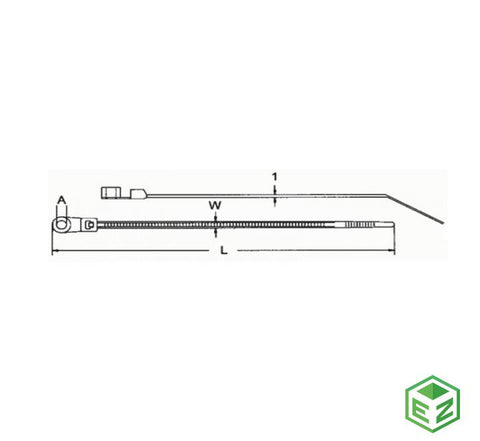 No. Parte. SMCT-29548 Cincho de Punta Con Orificio, Marca MicroPartes, Material Nylon 6/6.