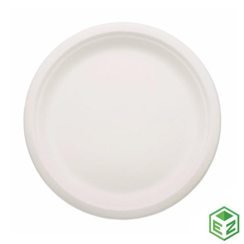 No Parte. P010 Plato compostable redondo 6.85" . Marca Geotegrity. Material: Bagaso de caña. Caja con 1000 piezas.