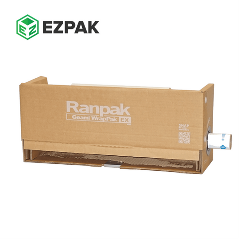 No. parte. 10000118 Sustituye al WRAPPAKEX-B2S Máquina GEAMI DESECHABLE marca Ranpak, envuelve  y protege. Contiene 121 mts de papel troquelado kraft, que se expande a 228 mts lineales